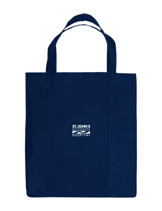 Eco Reusable Jumbo Navy Blue Shopping Bag w/St. John's Riverside Logo