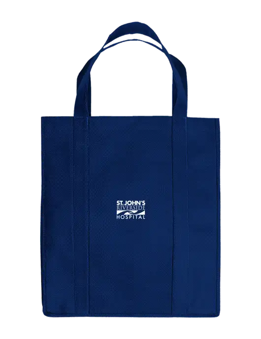 Eco Reusable Jumbo Navy Blue Shopping Bag w/St. John's Riverside Logo