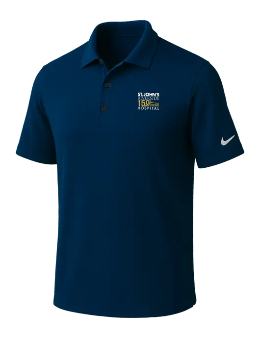NIKE Navy Dri-Fit Micro Pique Polo w/St. John's 150+ Logo