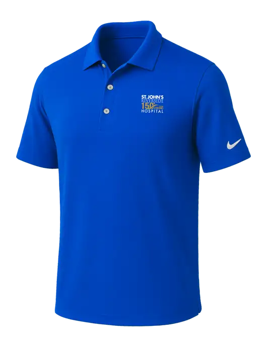 NIKE Royal Dri-Fit Micro Pique Polo w/St. John's 150+ Logo