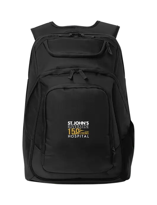 Executive Black Laptop Backpack w/St. John's 150+ Logo