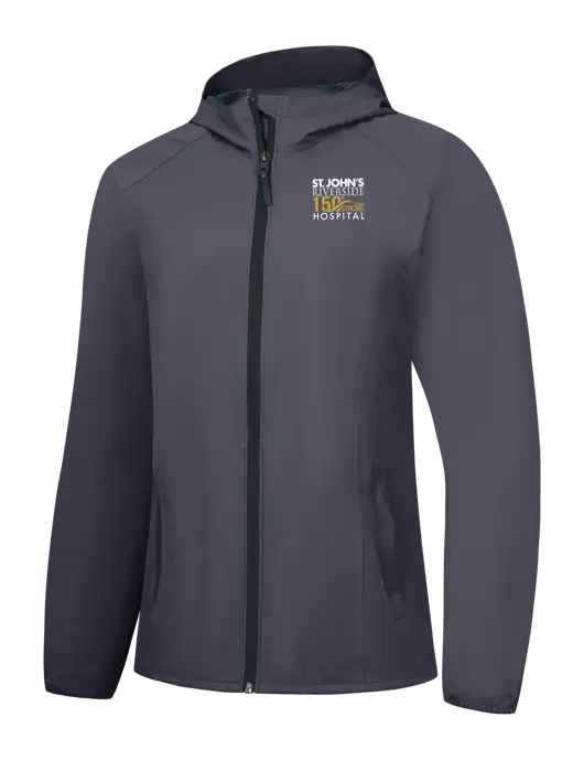 Womens Dark Grey Essential Rain Jacket w/St. John's 150+ Logo