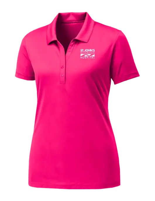 Womens Dark Fucia PosiCharge Competitor Polo w/St. John's Riverside Logo