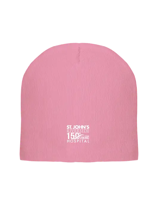 Solid Light Pink Element Knit Beanie w/St. John's 150+ Logo