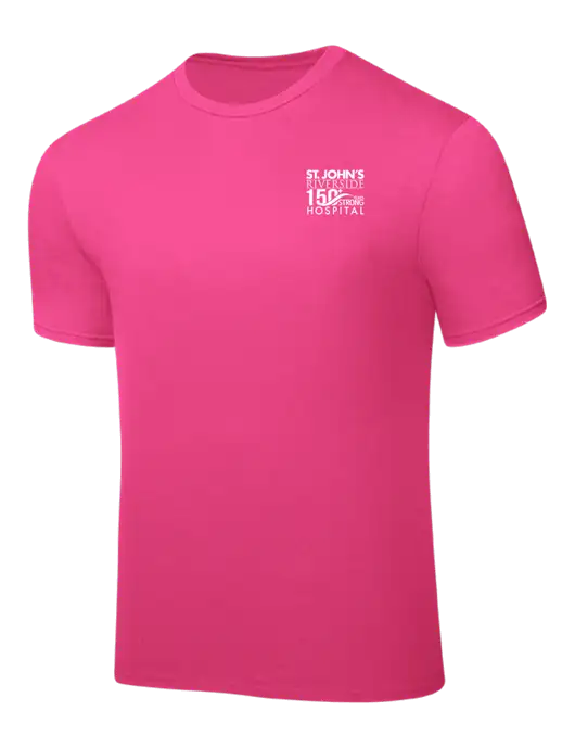 Neon Pink PosiCharge Competitor Tee w/St. John's 150+ Logo