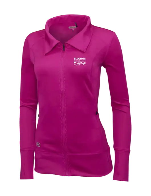 OGIO Dark Fuchsia Womens Endurance Fulcrum Full-Zip w/St. John's Riverside Logo