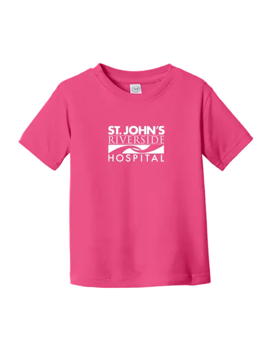 Rabbit Skins Hot Pink Toddler Fine Jersey Tee w/St. John's Riverside Logo