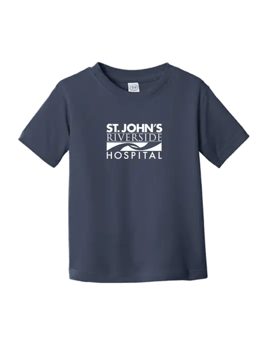 Rabbit Skins Navy Toddler Fine Jersey Tee w/St. John's Riverside Logo