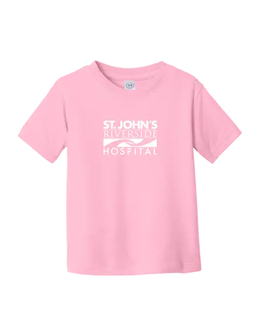 Rabbit Skins Pink Toddler Fine Jersey Tee w/St. John's Riverside Logo