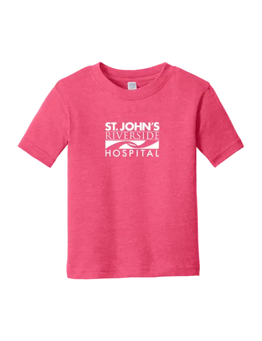 Rabbit Skins Vintage Hot Pink Toddler Fine Jersey Tee w/St. John's Riverside Logo