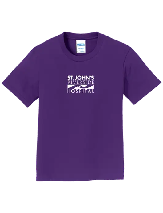 Youth Ring Spun Purple 4.5 oz T-Shirt w/St. John's Riverside Logo