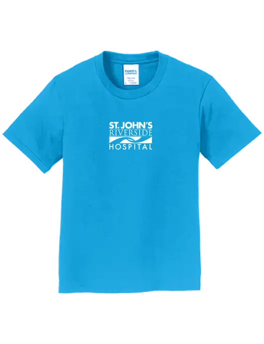 Youth Ring Spun Sapphire 4.5 oz T-Shirt w/St. John's Riverside Logo