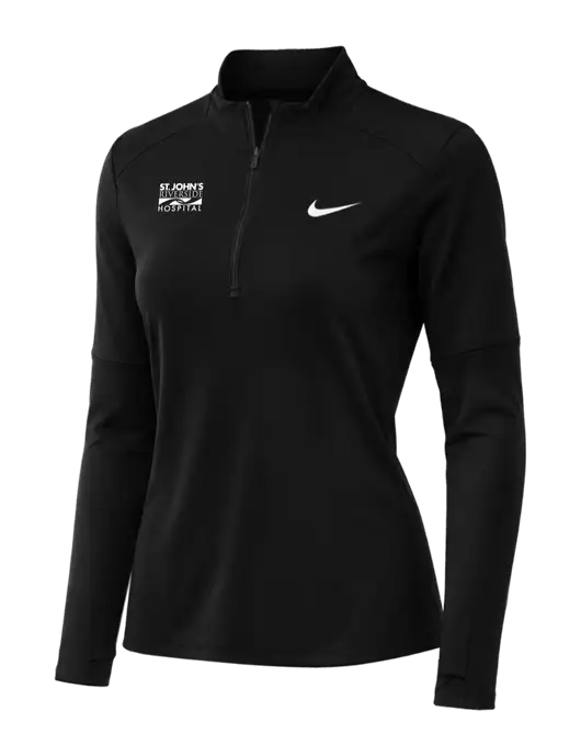 Nike Black Womens Dri-FIT Element 1/2-Zip Pullover w/St. John's Riverside Logo