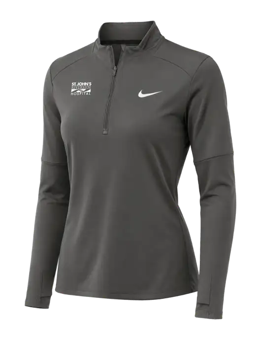Nike Dark Grey Womens Dri-FIT Element 1/2-Zip Pullover w/St. John's Riverside Logo