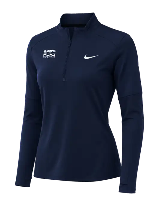 Nike Dark Navy Womens Dri-FIT Element 1/2-Zip Pullover w/St. John's Riverside Logo