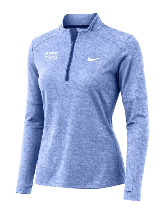 Nike Royal Heather Womens Dri-FIT Element 1/2-Zip Pullover w/St. John's Riverside Logo