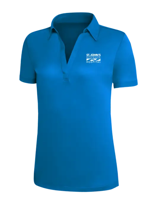 Royal Blue Silk Touch Womens Performance Polo w/St. John's Riverside Logo