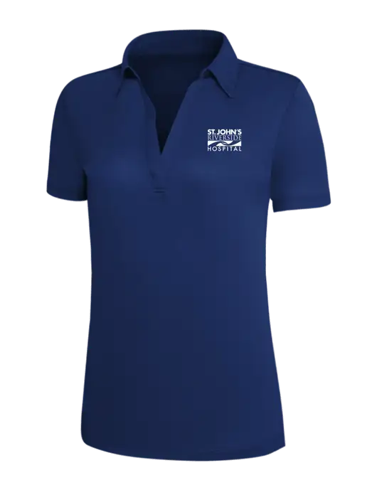 Dark Royal Silk Touch Womens Performance Polo w/St. John's Riverside Logo