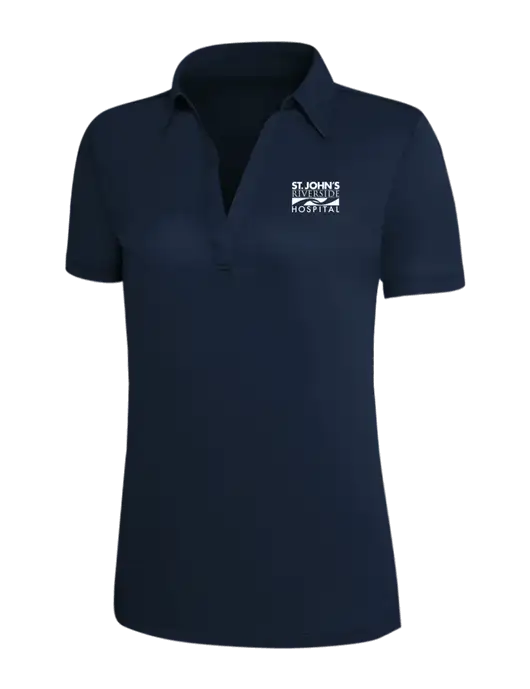 Navy Silk Touch Womens Performance Polo w/St. John's Riverside Logo