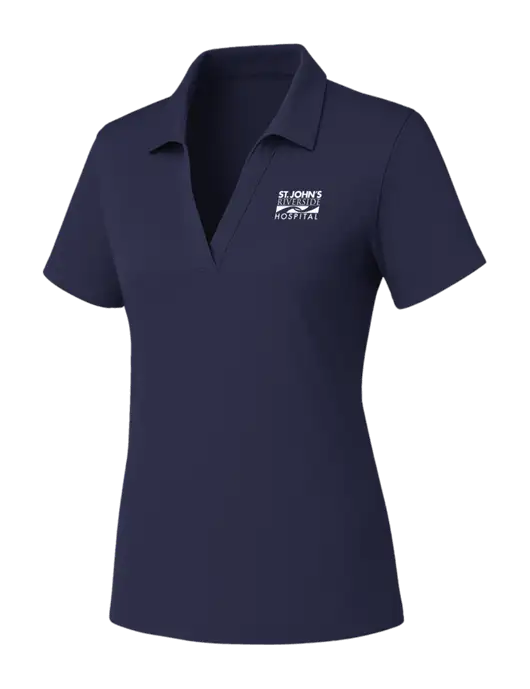 Womens Navy PosiCharge RacerMesh Polo w/St. John's Riverside Logo