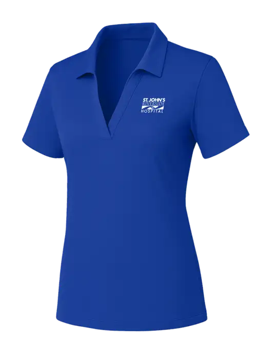 Womens Dark Royal PosiCharge RacerMesh Polo w/St. John's Riverside Logo