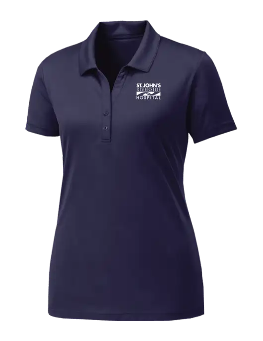 Womens Navy PosiCharge Competitor Polo w/St. John's Riverside Logo