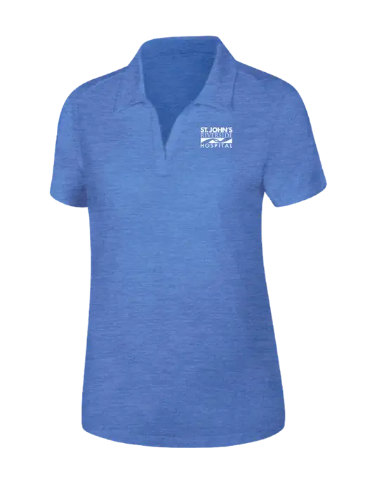Royal Heather Womens PosiCharge Tri-Blend Wicking Polo w/St. John's Riverside Logo