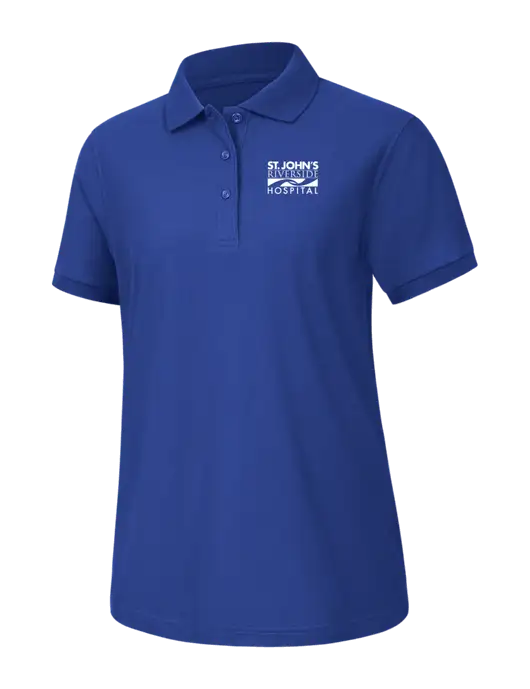 Womens Dark Royal Silk Touch Polo w/St. John's Riverside Logo
