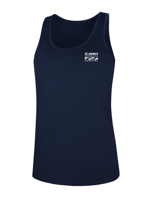 Womens Navy PosiCharge Competitor Racerback Tank w/St. John's Riverside Logo