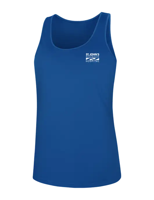 Womens Dark Royal PosiCharge Competitor Racerback Tank w/St. John's Riverside Logo