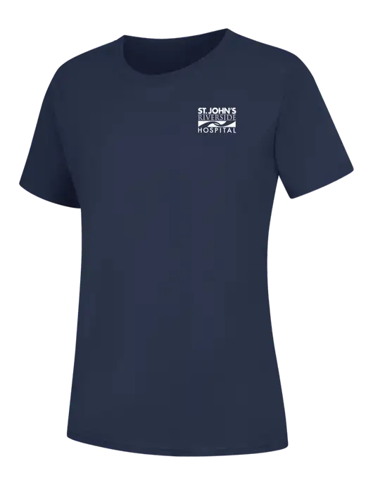 Womens Navy Core Blend Tee w/St. John's Riverside Logo
