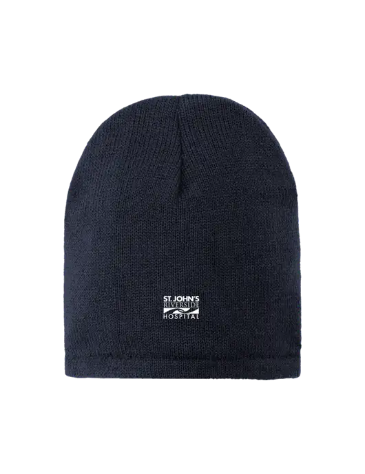 Dark Navy Fleece-Lined Beanie Cap w/St. John's Riverside Logo