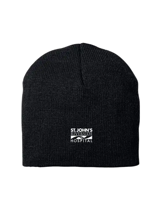 Black Beanie Cap w/St. John's Riverside Logo