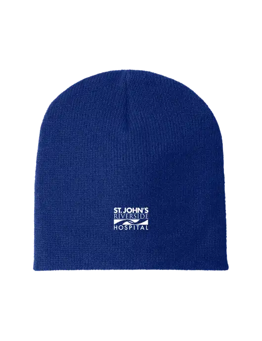 Dark Royal Beanie Cap w/St. John's Riverside Logo