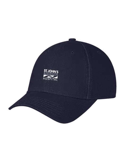 Navy Structured Soft Snap Closure Hook & Loop Cap w/St. John's Riverside Logo