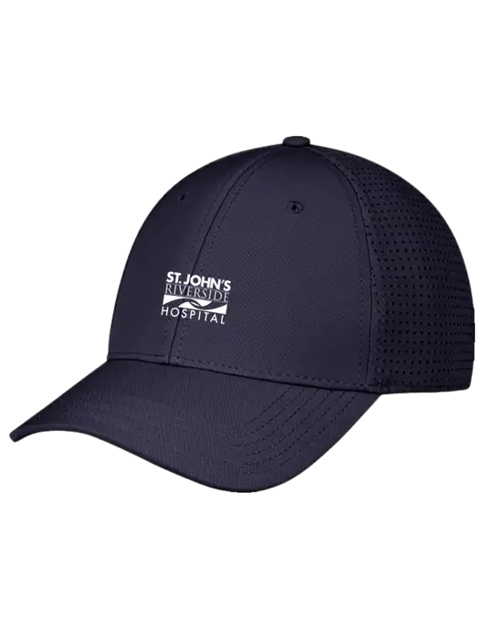 Navy Performance Stretchable Cap Hook & Loop w/St. John's Riverside Logo