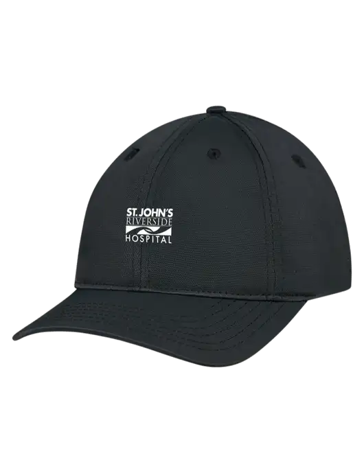 Black Nylon Twill Performance Cap w/St. John's Riverside Logo