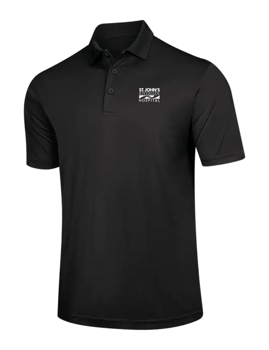 Black PosiCharge Competitor Polo w/St. John's Riverside Logo