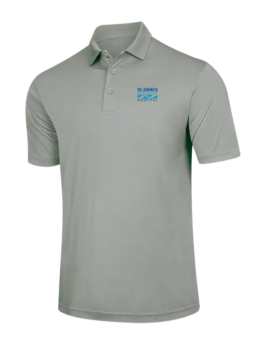 Silver PosiCharge Competitor Polo w/St. John's Riverside Logo