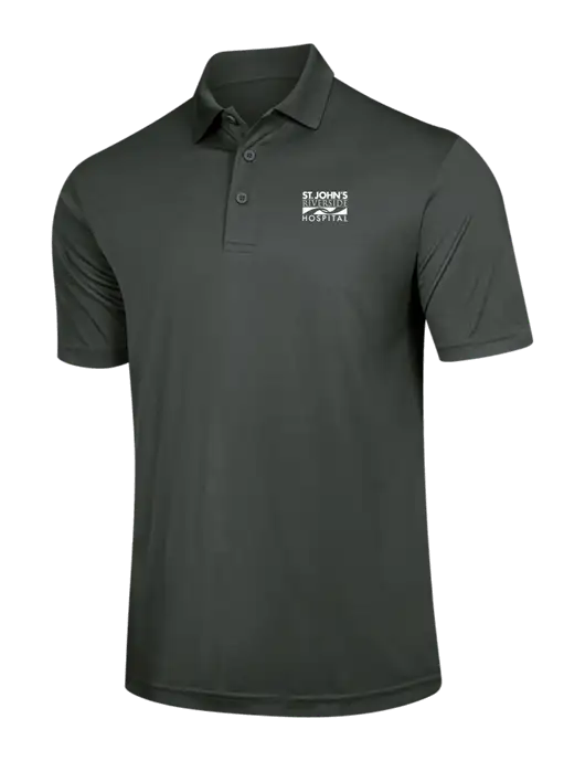 Dark Grey PosiCharge Competitor Polo w/St. John's Riverside Logo