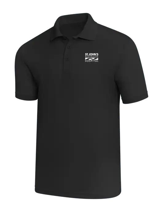 Black PosiCharge RacerMesh Polo w/St. John's Riverside Logo