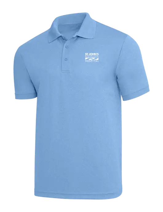 Light Royal Heather PosiCharge RacerMesh Polo w/St. John's Riverside Logo