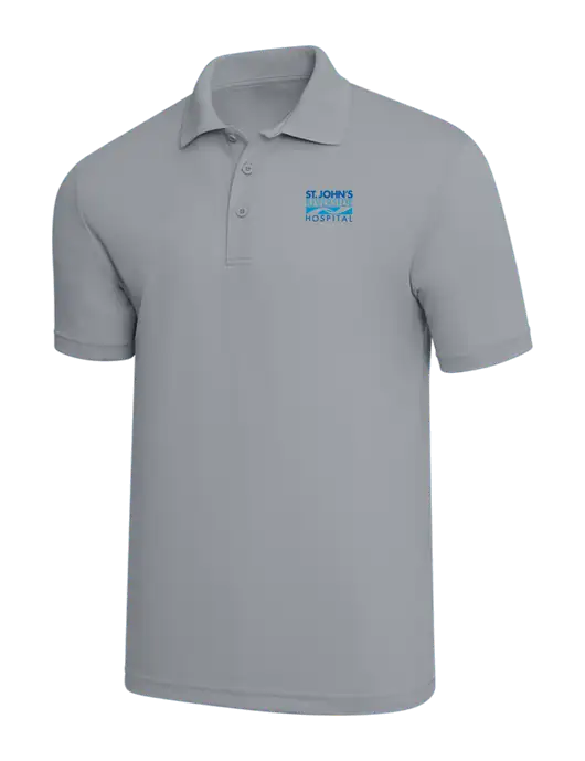Light Grey PosiCharge RacerMesh Polo w/St. John's Riverside Logo