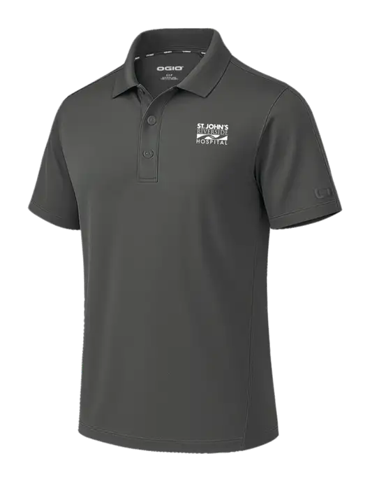 OGIO Envision Dark Medium Grey Polo w/St. John's Riverside Logo