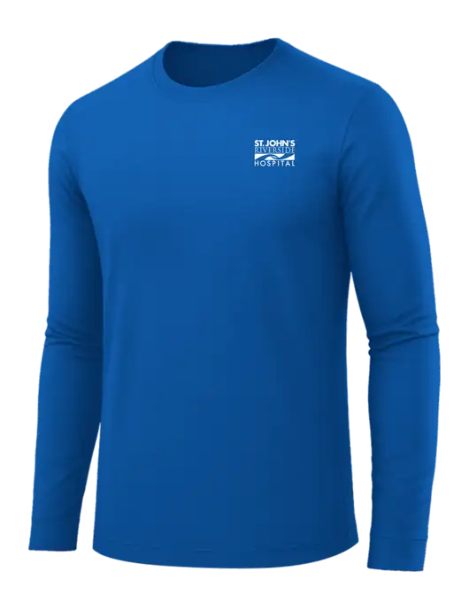 Long Sleeve Royal Blue PosiCharge Competitor Tee w/St. John's Riverside Logo