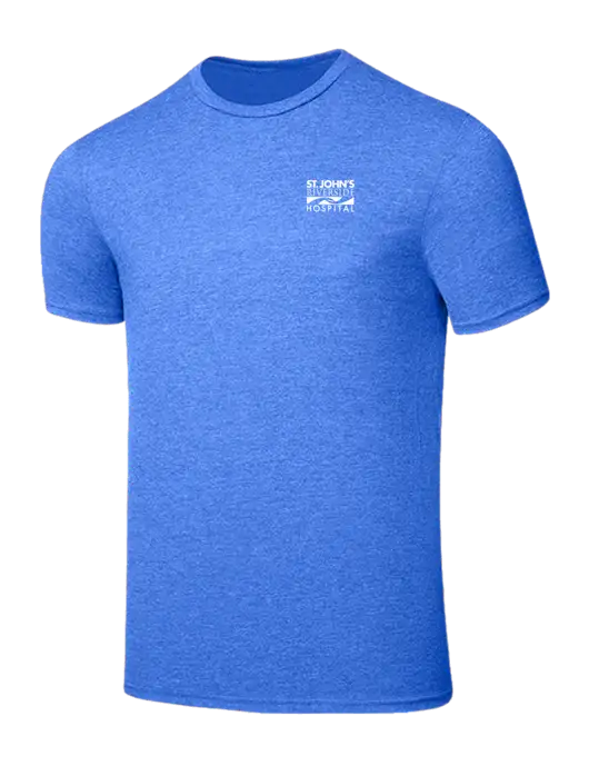 Seriously Soft Heathered Royal T-Shirt w/St. John's Riverside Logo