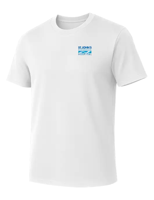 Allmade Bright White Organic Cotton Tee w/St. John's Riverside Logo