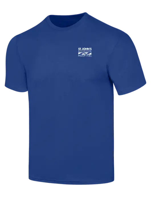 Simply Soft Dark Royal 4.5oz  Poly/Combed Ring Spun Cotton T-Shirt w/St. John's Riverside Logo