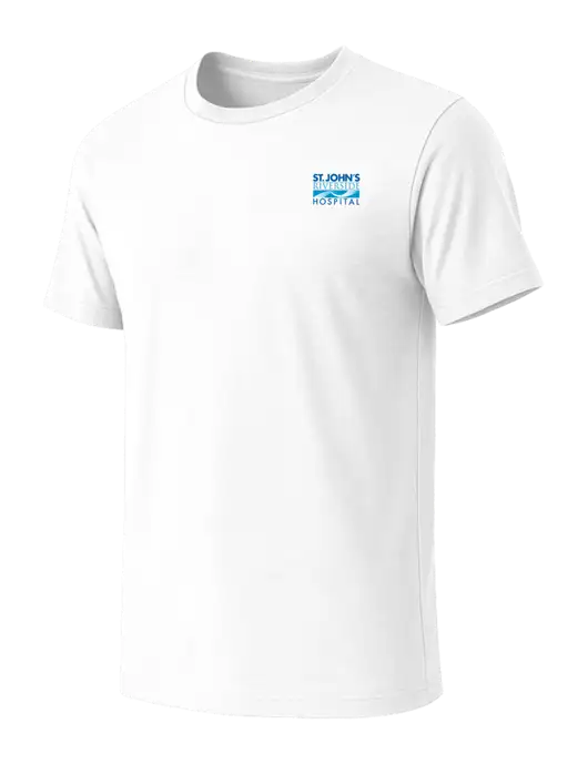 BELLA+CANVAS White Blend CVC Short Sleeve Tee w/St. John's Riverside Logo