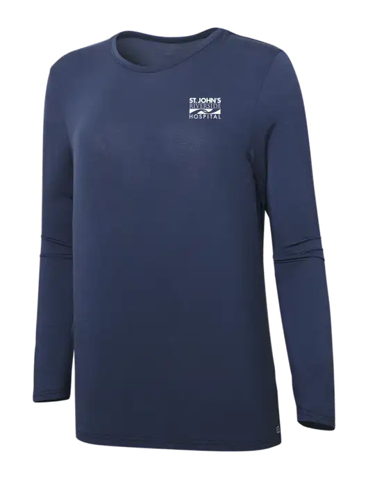 WonderWink Navy Womens Long Sleeve Layer Tee w/St. John's Riverside Logo